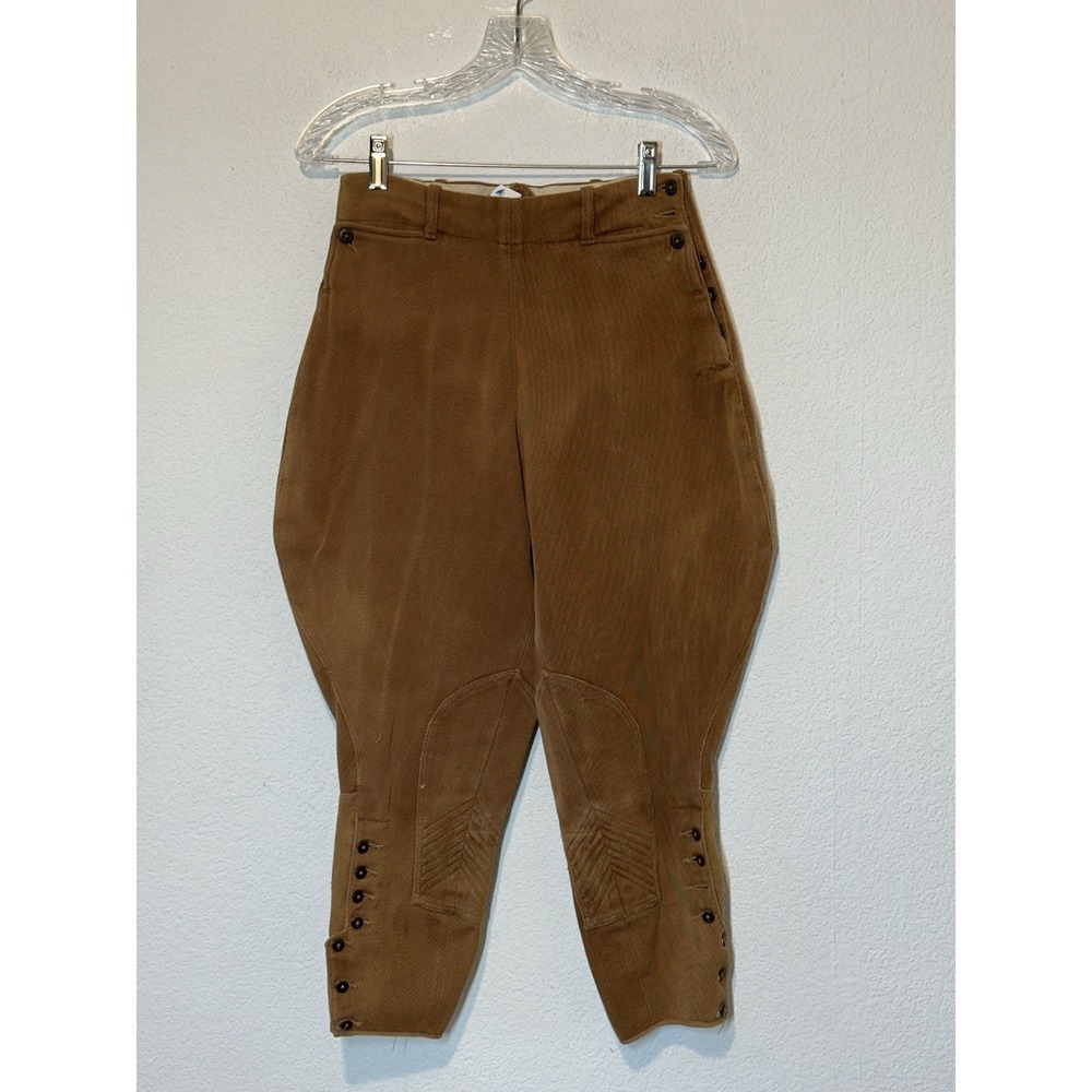 Vtg 40s Jodhpurs D.J. Quality‎ Supreme Riding Togs Breeches Brown Equestrian 24"